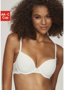 Schalen-BH Nuance, Damen, Gr. 70, Cup B, beige (creme), Spitze, Obermaterial: 85% Polyamid, 15% Elasthan, BHs Schalen-BH, im R&uuml;cken aus Spitze, Cups aus Microtouch, Dessous