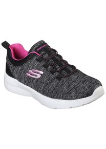 Slip-On Sneaker Skechers "DYNAMIGHT 2.0-IN A FLASH", Damen, Gr. 41, schwarz (schwarz, pink), Synthetik, Textil, Schuhe Slip-On Sneaker, Slipper, Freizeitschuh, Komfortschuh f&uuml;r Maschinenw&auml;sche geeignet, Topseller