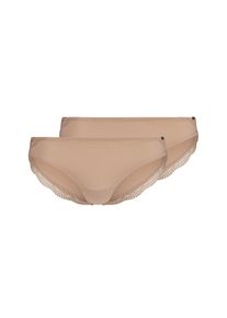 Rioslip Skiny "Classicotton", Damen, Gr. 42, beige, Obermaterial: 94% Baumwolle, 6% Elasthan. Spitze: 85% Polyamid, 15% Elasthan, Unterhosen Rioslip, bequem, dezent, feminin, basic, mit schmalem Bund, Baumwollmix
