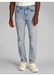 Skinny-fit-Jeans Calvin Klein Jeans "SKINNY", Herren, Gr. 31, L&auml;nge 30, blau (light denim), Denim/Jeans, Obermaterial: 94% Baumwolle, 4% Elastomultiester, 2% Elasthan, unifarben, skinny fit kn&ouml;chellang, Jeans Skinny-fit-Jeans, im minimalistischen Look