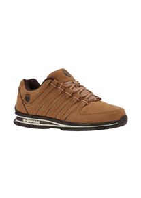 Sneaker K-Swiss "RINZLER", Herren, Gr. 42, indian tan, schwarz coffee, snow wei&szlig;, Leder, Schuhe Sneaker