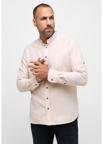 Langarmhemd Eterna "MODERN FIT", Damen, Gr. 43, Normalgr&ouml;&szlig;en, beige, Twill, 59% Baumwolle, 41% Leinen, tailliert, Manschette, Hemden Langarmhemd, EASY IRON (b&uuml;gelleicht)