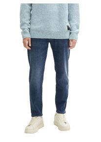 Slim-fit-Jeans Tom Tailor Denim, Herren, Gr. 31, L&auml;nge 34, blau (overdyed blau denim), Denim/Jeans, Obermaterial: 70% Baumwolle, 28% Polyester, 2% Elasthan, unifarben, slim fit kn&ouml;chellang, Jeans Slim-fit-Jeans, im Five-Pocket Style