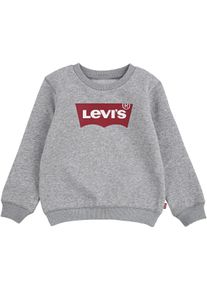 Sweatshirt LEVI'S KIDS "LVB LVB FRENCH TERRY BATWING", Jungen, Gr. 12M (80), grau (grau heather), Sweatware, Obermaterial: 60% Baumwolle, 40% Polyester, bedruckt, regular fit normal, Rundhals, Rippb&uuml;ndchen, Sweatshirts Sweatshirt, BABY UNISEX