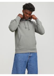 Jack & Jones Kapuzensweatshirt JACK & JONES "JJESTAR BASIC SWEAT HOOD NOOS", Herren, Gr. M, grau (ultimate grau), angeraute Sweatware, Obermaterial: 70% Baumwolle, 30% Polyester, unifarben, relaxed fit, Rundhals, Rippb&uuml;ndchen, Sweatshirts Kapuzensweatshirt, mit Rippb&uuml;ndchen