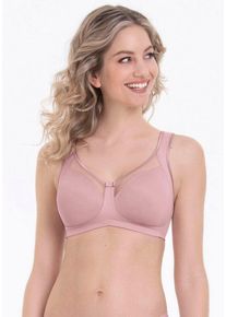 Gemoldeter BH ANITA SINCE 1886 "Clara", Damen, Gr. 75, Cup F, rosa (rosewood), Microtouch, Obermaterial: 80% Polyamid, 20% Elasthan, Mesh, Netz, leicht transparent, matt, unifarben, Basic, figurumspielend, BHs Gemoldeter BH, Cup C-G, mit Print, entlastende Komforttr&auml;ger, ohne B&uuml;gel, feminin