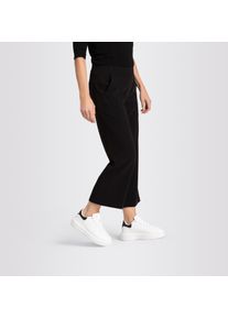 7/8-Hose MAC "CHIARA cropped", Damen, Gr. 46, N-Gr, schwarz, Web, Obermaterial: 100% Polyester, figurumspielend, Hosen 7/8-Hose, Modern und weit geschnitten