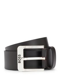 Lederg&uuml;rtel BOSS "Jemio_Sz40", Herren, Gr. 100, braun (schwarz braun 202), Leder, unifarben, G&uuml;rtel Lederg&uuml;rtel, mit BOSS Schriftzug