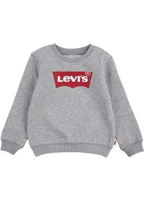 Sweatshirt LEVI'S KIDS "LVB LVB FRENCH TERRY BATWING", Jungen, Gr. 6M68, grau (grau heather), Sweatware, Obermaterial: 60% Baumwolle, 40% Polyester, bedruckt, regular fit normal, Rundhals, Rippb&uuml;ndchen, Sweatshirts Sweatshirt, BABY UNISEX
