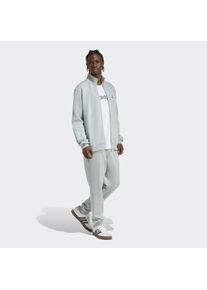 Trainingsanzug adidas Sportswear "3-STREIFEN FLEECE", Herren, Gr. XXL, wonder sage, Obermaterial: 70% Baumwolle, 30% Polyester, Sportanz&uuml;ge Trainingsanzug