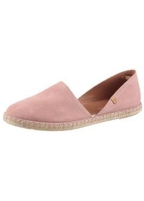 Espadrille VERBENAS "CARMEN SERRAJE", Damen, Gr. 42, rosa (altrosa), Veloursleder, Schuhe Espadrille, Schlupfschuh, Sommerschuh, Loafer mit typischem Jute-Rahmen