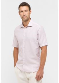 Kurzarmhemd Eterna "MODERN FIT", Damen, Gr. 44, Normalgr&ouml;&szlig;en, beige (ecru), Twill, 59% Baumwolle, 41% Leinen, tailliert, Hemden Kurzarmhemd, EASY IRON (b&uuml;gelleicht)