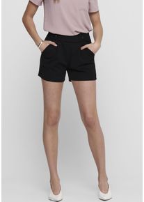 Jacqueline de Yong Shorts JDY "JDYGEGGO SHORTS JRS NOOS", Damen, Gr. S (36), N-Gr, schwarz (schwarz detail:schwarz button), Jersey, Obermaterial: 95% Polyester, 5% Elasthan, unifarben, regular fit kurz, Hosen Shorts