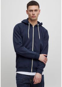 Kapuzensweatjacke Blend "BHNOAH", Herren, Gr. M, blau, Sweatware, Obermaterial: 60% Baumwolle, 40% Polyester, kontrastfarbene Details, unifarben, slim fit h&uuml;ftlang, Rippb&uuml;ndchen, Sweatjacken Kapuzensweatjacke