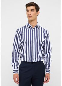 Langarmhemd Eterna "MODERN FIT", Damen, Gr. 39, Normalgr&ouml;&szlig;en, navy, Satin, 100% Baumwolle, tailliert, Manschette, Hemden Langarmhemd, NON IRON (b&uuml;gelfrei)