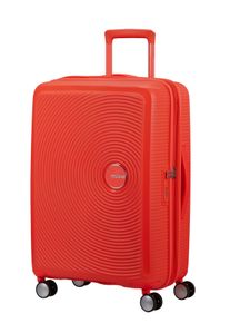 Hartschalen-Trolley American Tourister "SOUNDBOX, in verschiedenen Farben und Gr&ouml;&szlig;en", Herren, Gr. B/H/T: 46,5cm x 67cm x 29cm 71,5 l, neon orange, Polypropylen, unifarben, Koffer Hartschalen-Trolley, Reisekoffer Trolley Aufgabegep&auml;ck TSA-Zahlenschloss Volumenerweiterung