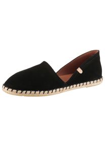 Espadrille VERBENAS "CARMEN SERRAJE", Damen, Gr. 41, schwarz, Veloursleder, Schuhe Espadrille, Schlupfschuh, Sommerschuh, Loafer mit typischem Jute-Rahmen, Topseller