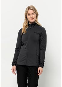 Fleecejacke Jack Wolfskin "BAISELBERG FZ W", Damen, Gr. XS, schwarz, Obermaterial: 95% Polyester, 5% Elastan. Futter: 100% Polyester, Jacken Fleecejacke