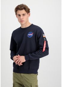 Sweater Alpha Industries "Space Shuttle Sweatshirt", Herren, Gr. XXL, blau (rep.blau), Obermaterial: 80% Baumwolle, 20% Polyester, regular fit, Sweatshirts Sweater