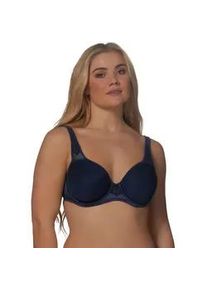 B&uuml;gel-BH ELBRINA "Spacer Bra", Damen, Gr. 80, Cup E, blau (dunkelblau), Spitze, Obermaterial: 50% Polyester, 42% Polyamid, 8% Elasthan, unifarben, comfort fit, BHs B&uuml;gel-BH, vorgeformte Cups, breite Tr&auml;ger, mit B&uuml;gel, mit Spitze, feminin
