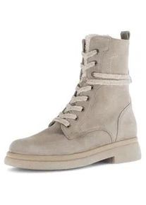 Schn&uuml;rstiefelette Gabor "Schn&uuml;rstiefelette", Damen, Gr. 38,5, beige, Schuhe Schn&uuml;rstiefelette