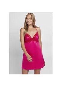 Neglig&eacute; Dorina "Origins", Damen, Gr. L, N-Gr, pink, Spitze, Obermaterial: 86% Polyester, 9% Elasthan, 5% sonstige Fasern, unifarben, kniefrei, tiefer V-Ausschnitt, Kleider Neglig&eacute;, mit Spitze, schmale Tr&auml;ger, tiefer V-Ausschnitt