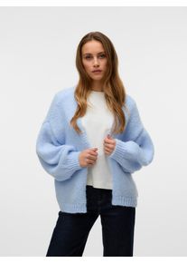 V&eacute;ro Moda Strickjacke VERO MODA "VMMAYBE LS OPEN CARDIGAN GA REP", Damen, Gr. L, blau (cashmere blau), Strick, Obermaterial: 100% Polyester, unifarben, loose fit h&uuml;ftbedeckend, ohne Ausschnitt, Rippb&uuml;ndchen, Strickjacken Strickjacke