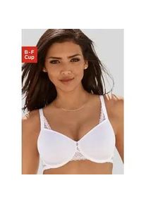 Minimizer-BH Lascana, Damen, Gr. 70, Cup F, wei&szlig;, Microtouch, Obermaterial: 87% Polyamid, 13% Elasthan, BHs Minimizer-BH, mit Spacer-Schalen und B&uuml;gel, Basic Dessous