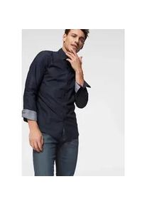 Langarmhemd Selected "SLHSLIMNEW-MARK SHIRT LS NOOS", Herren, Gr. XS, N-Gr, blau (navy blazer), Web, Obermaterial: 100% Baumwolle, unifarben, 1-Knopf-Manschette, Hemden