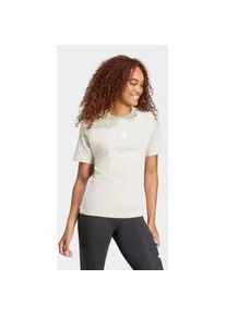 T-Shirt Adidas SPORTSWEAR "ESSENTIALS 3-STREIFEN COTTON", Damen, Gr. XXL, grau (wonder alumina, wei&szlig;), Obermaterial: 100% Baumwolle, normal, Rundhals, Shirts T-Shirt