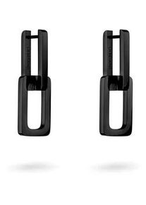 Paar Creolen Liebeskind Berlin "Schmuck Geschenk Edelstahl Ohrringe Mini Link", schwarz, Ohrringe, Damen, Edelstahl