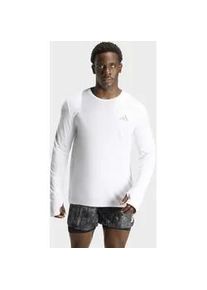 Laufshirt Adidas PERFORMANCE "ADI365 RUNNING ESSENTIALS LANGARM", Herren, Gr. 3XL, wei&szlig;, Obermaterial: 100% Polyester, Rundhals, Shirts Laufshirt, f&uuml;r Erwachsene, sportlicher Stil, aus Polyester
