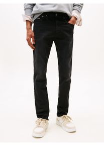 Slim-fit-Jeans Tommy Jeans "Scanton Slim", Herren, Gr. 30, L&auml;nge 32, schwarz (schwarz demin2), Denim/Jeans, Obermaterial: 91% Baumwolle, 6% Elastomultiester, 3% Elasthan, slim fit, Jeans Slim-fit-Jeans, mit mittlerer Leibh&ouml;he, 5-Pocket-Design