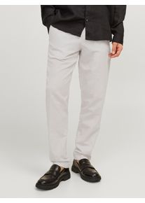 Jack & Jones Chinohose JACK & JONES "JPSTACE SUMMER CHINO PANT SN", Herren, Gr. 30, L&auml;nge 34, crockery detail:melange, Web, Obermaterial: 74% Baumwolle, 26% Leinen, meliert, slim fit kn&ouml;chellang, Hosen Chinohose, mit Rei&szlig;verschluss