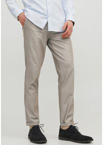 Jack & Jones Chinohose JACK & JONES "MARCO &ndash; Chinohose mit Stretchanteil und Komfort", Herren, Gr. 31, L&auml;nge 32, beige, Web, Obermaterial: 68% Polyester, 29% Viskose, 3% Elasthan, unifarben, slim fit normal, Hosen Chinohose, modisch, slim fit, Web