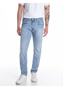 Straight-Jeans Replay "GROVER", Damen, Gr. 31, L&auml;nge 30, blau (light blau c42), Denim/Jeans, Obermaterial: 94% Baumwolle, 4% Elastomultiester, 2% Elasthan, straight fit lang, Jeans Straight-Jeans, in vielen verschiedenen Waschungen, mit Stretch