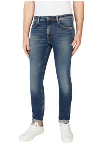 Slim-fit-Jeans Pepe Jeans, Herren, Gr. 36, L&auml;nge 34, blau (medium schwarz used), Denim/Jeans, Obermaterial: 98% Baumwolle, 2% Elasthan, slim fit lang, Jeans Slim-fit-Jeans