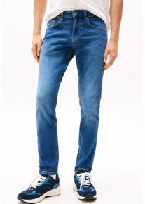 Slim-fit-Jeans Tommy Jeans "Scanton Slim", Herren, Gr. 33, L&auml;nge 30, blau (denim medium 1a5), Denim/Jeans, Obermaterial: 99% Baumwolle, 1% Elasthan, slim fit, Jeans Slim-fit-Jeans, mit mittlerer Leibh&ouml;he, 5-Pocket-Design