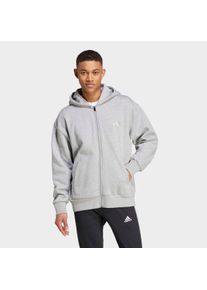 Kapuzensweatshirt adidas Sportswear "ALL SZN", Herren, Gr. XL, grau (medium grau heather), Obermaterial: 70% Baumwolle, 30% Polyester, angesetztes B&uuml;ndchen, Sweatshirts Kapuzensweatshirt, Kapuzenjacke mit Rei&szlig;verschluss
