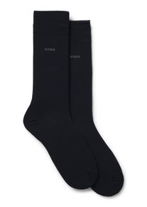 Businesssocken BOSS "2P RS Tom Uni MC", Damen, Gr. 43-46, blau (dunkelblau 401), Baumwollmischung, Socken Businesssocken