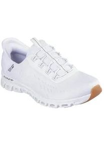 Slip-On Sneaker Skechers "GLIDE-STEP-TRANQUILITY", Damen, Gr. 41, schwarz-wei&szlig; (wei&szlig;, schwarz), Textil, Schuhe, Slipper, Freizeitschuh mit Slip-Ins Technologie