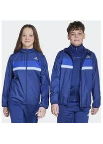 Windbreaker Adidas SPORTSWEAR "TIBERIO KINDER", Kinder, Gr. 164, blau (dunkelblau, royal blau, glow blau), Obermaterial: 100% Polyester, normal, Jacken Windbreaker