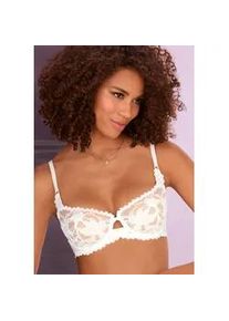 B&uuml;gel-BH Lascana, Damen, Gr. 75, Cup B, beige (creme), Spitze, Obermaterial: 90% Polyamid, 10% Elasthan, BHs B&uuml;gel-BH, mit Cut-Out rundherum aus Spitze, sexy Dessous