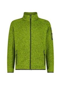 Strickfleecejacke CMP "MAN JACKET", Herren, Gr. 52, mela, oil gre, Strick, Obermaterial: 100% Polyester, eingefasste Kante, Jacken, atmungsaktiv, schnell trocknend, w&auml;rmend, &Uuml;bergangsjacke