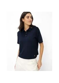 Poloshirt Brax "Style CARA S", Damen, Gr. 44, navy, 67% Viskose, 26% Polyester, 7% Elasthan, Shirts