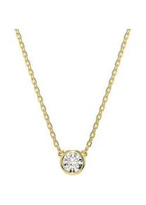 Kette mit Anh&auml;nger Swarovski "Schmuck Geschenk Halskette Imber", gold (gelbgoldfarben, kristallwei&szlig;), Halsketten, Damen, Metall, L: 45, mit Swarovski Zirkonia (synth.)