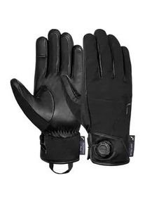 Skihandschuhe Reusch "Roy DRY PALM FIDLOCK", Damen, Gr. 9, schwarz, 70% Polyester, 30% Leder, unifarben, Handschuhe, mit wasser&shy;dichter Handfl&auml;chenisolierung