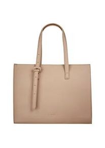 Shopper Bugatti "LUNA", Damen, Gr. B/H/T: 40cm x 31cm x 13cm onesize, beige, Kunstfaser, leicht gl&auml;nzend, unifarben, Taschen Shopper