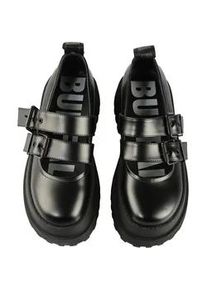 Trainingsschuh Buffalo "Buffalo PLUTO MARY", Damen, Gr. 40, schwarz, Polyurethan, unifarben, Schuhe