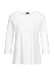 Kurzarmshirt GOLDNER "Kurzgr&ouml;&szlig;e Basic Shirt mit U-Boot-Ausschnitt", Damen, Gr. 25, beige (cremewei&szlig;), Obermaterial: 100% Baumwolle CO., Modisch, Shirts, U-Boot-Ausschnitt